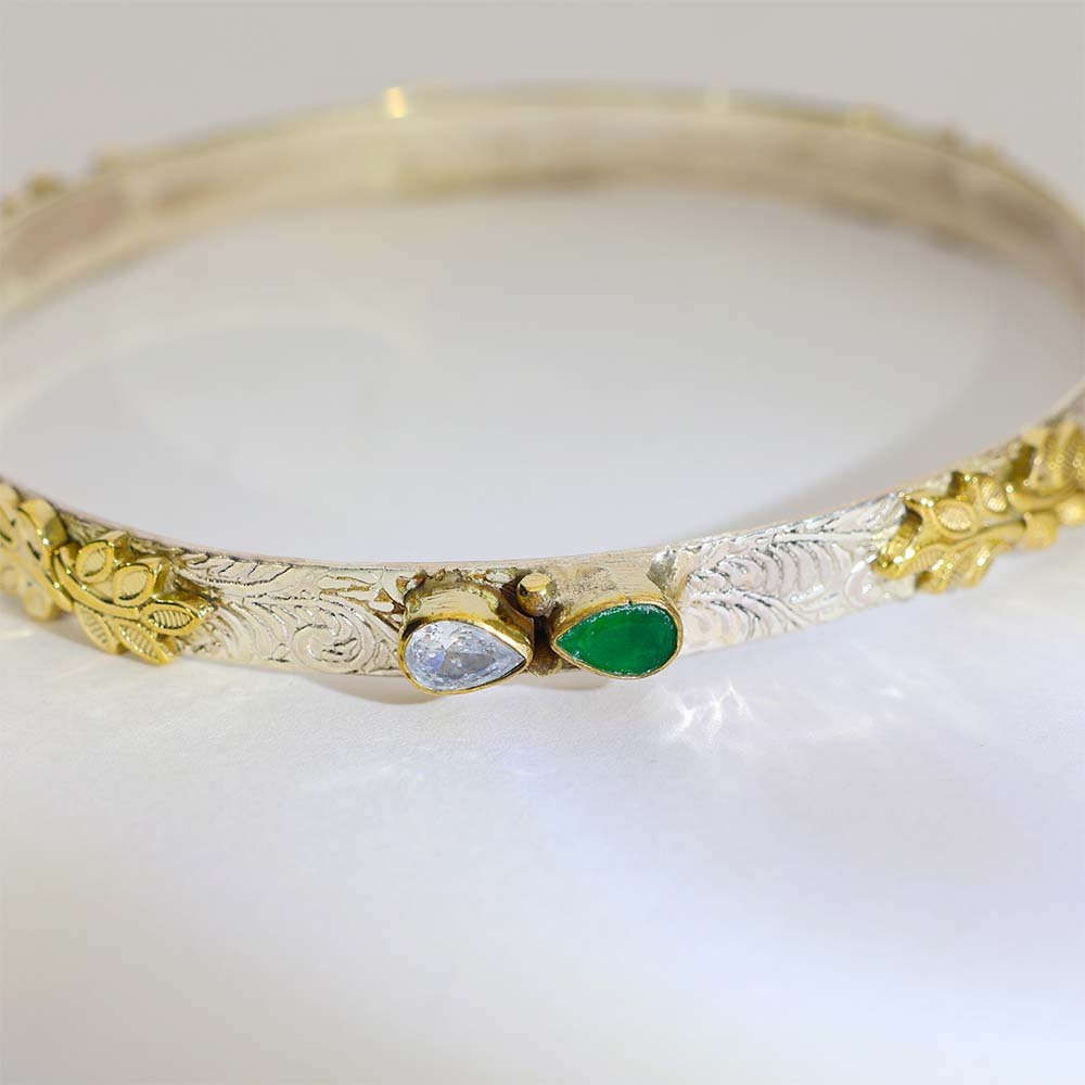 Color Bloom Silver Bangles - Image 2