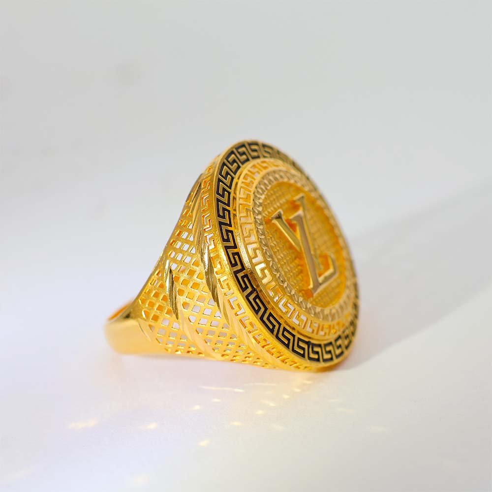 Prestige Monogram Gold Ring - Image 3