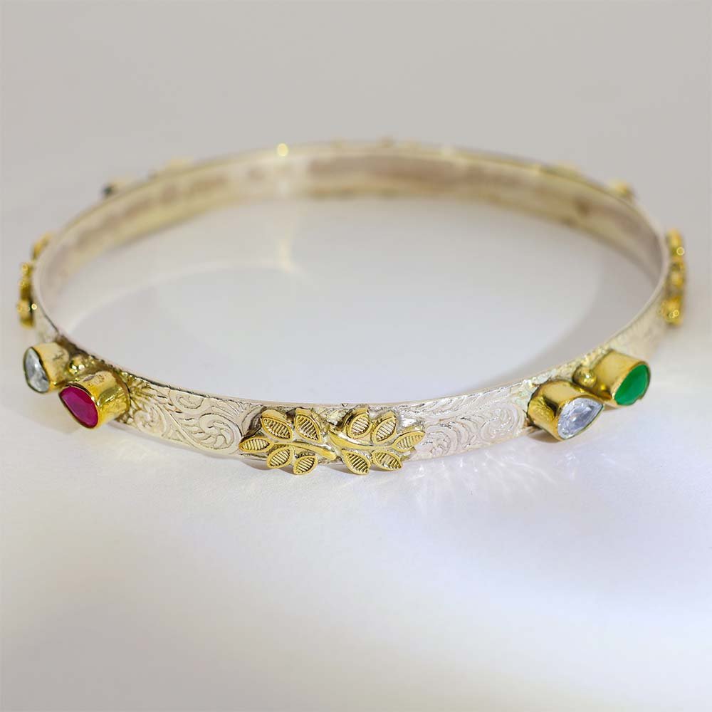 Color Bloom Silver Bangles - Image 4