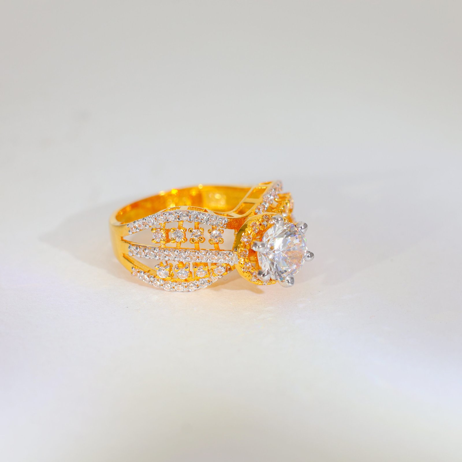 Eternal Bloom Gold Ladies Stone Ring - Image 2