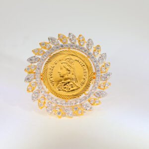 Sacred Halo Gold Ladies Stone Ring