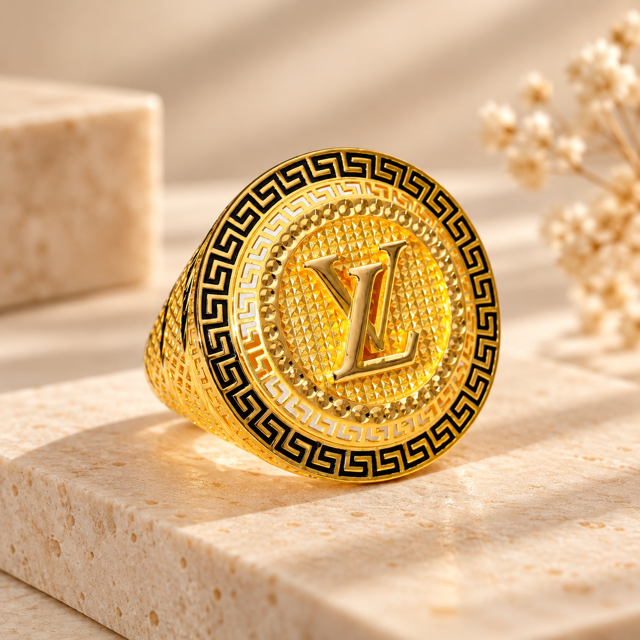 Prestige Monogram Gold Ring - Image 5